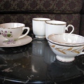 Four teacups arrived 1/1/11 from artist Andrea Dixon (studio6or7.com)