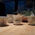 Four more teacups arrived from artist Andrea Dixon ( studio6or7.com) on 4/4/11
