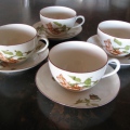 Four more teacups from the east coast collector's bundle.