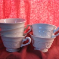 Five teacups from a friend of a friend, sweet Lynne, arrived yesterday.
