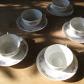 Five teacups from artist Marji Woodruff (marjoriewoodruff.com), that belonged to her mother Trudie, arrived 12/9/10