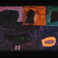 25 Untitled 21 boulder 17x22 oil on sectioned panels 1996 